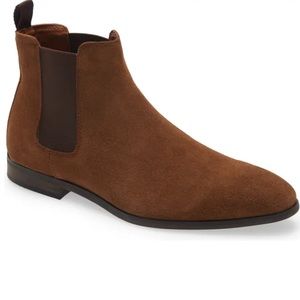 NEW Mens BP. Water Resistant Chelsea Boot in Chestnut Suede Size 46M